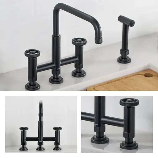 Змішувач для кухні Kraus Urbix KPF-3125MB Чорний - фото 10