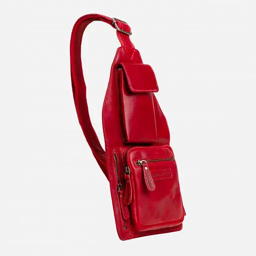 Чоловіча шкіряна сумка через плече Hill&Burry 20х34х4 см sum0025731 - фото 4