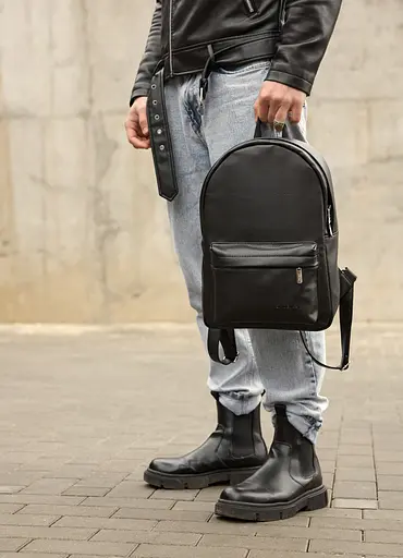 Чоловічий рюкзак Sambag Brix Classic чорний 35 х 25 х 12 см (14511001m) - фото 3