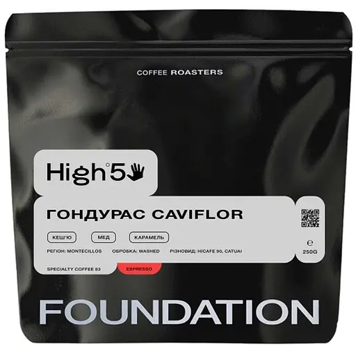 Кава в зернах Foundation High5 Гондурас Caviflor 250 г - фото 1