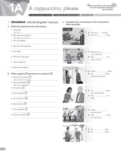 English File (4th Edition) Beginner Workbook with Key - фото 2