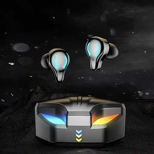 Ігрові бездротові навушники Bluetooth TWS X1 із зарядним кейсом, індикатором заряду і LED підсвічуванням - фото 4