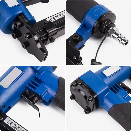 Повітряний степлер 22GA-71 Серія 5/32"-5/8" 4MM -16MM Crown FINE draad Meubelnietjes 7116A (інструмент) - фото 5