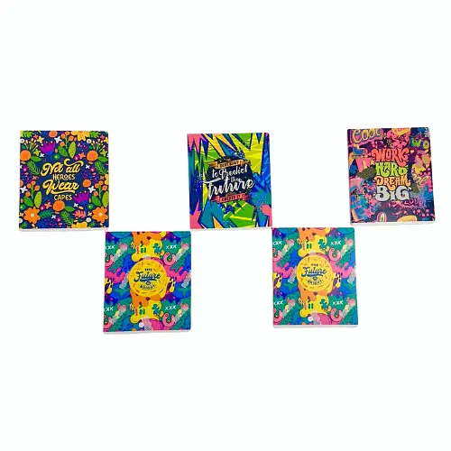 Зошит Тетрада  12 аркушів лінія Монстрики з неоновими кольорами та УФ-лак покриттям 20 шт.