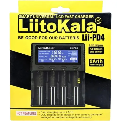 Зарядний пристрій для акумуляторів LiitoKala АА/ААА Lii-PD4 Black - фото 3