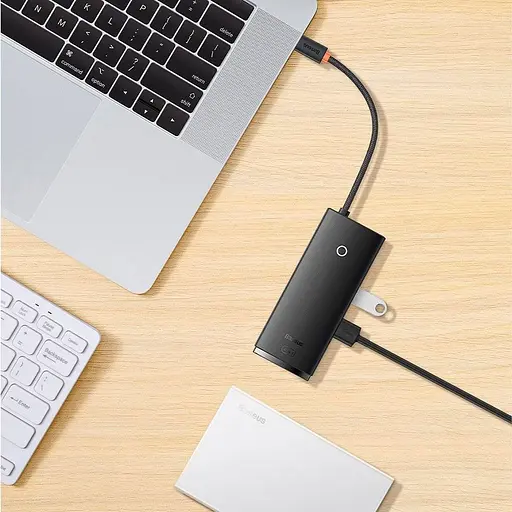 USB-хаб Baseus Lite Series 6-Port Type-C PD Hub (WKQX050101) [77934] - фото 11