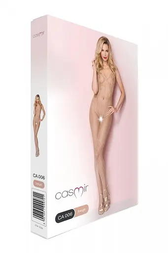 Сітчастий тілесний бодістокінг з малюнком боді та гетр Casmir CA006 One size - фото 7