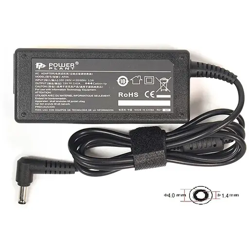 Блок живлення для ноутбуків PowerPlant ASUS 220V, 19V 65W 3.42A (4.0*1.35)