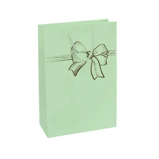 Пакет подарочный "Бант" 5023 картон цветной, большой вертикальный 24 х 35 х 10см Бордовый - фото 3