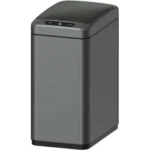 Відро для сміття сенсорне прямокутне Koer TC-020408-07 8 л графіт (KR5590)  - фото 1