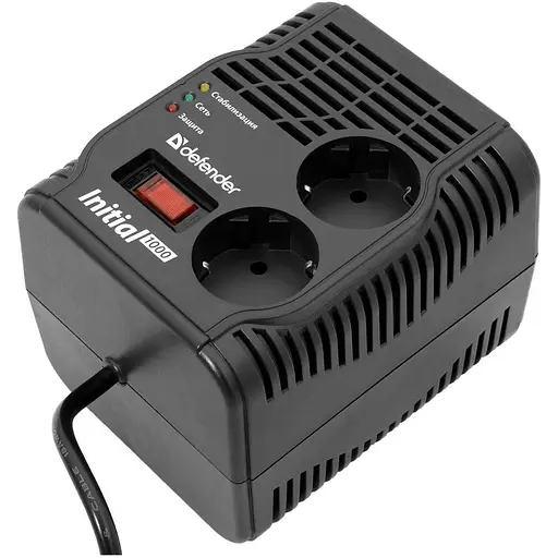 Стабилизатор напряжения Defender AVR Initial 1000ВА 320 Вт 2 розетки