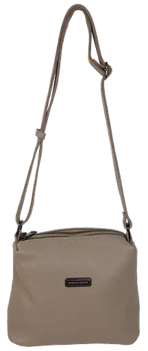 Женская кожаная сумка через плечо Borsacomoda бежевая sum0028735 - фото 3