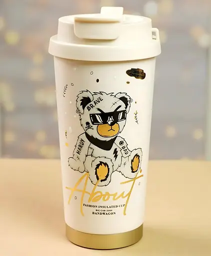 Термочашка About для кофе и чая 520 мл белый мишка (BC-0387-5) - фото 6