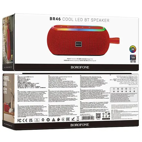 Акустическая система Borofone BR46 Delight sports BT speaker красная - фото 3