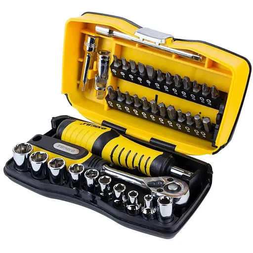 Набор насадок торцевых и бит Sigma 1/4" 39 шт CrV (6003571) - фото 1