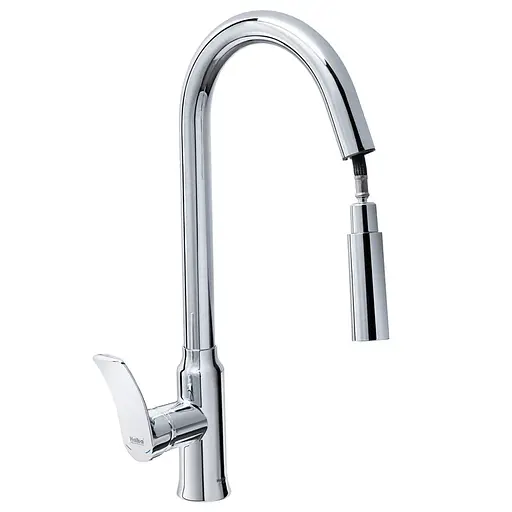 Смеситель для кухни с выдвижным изливом Haiba Bolero 014 HB9591 Хром - фото 1