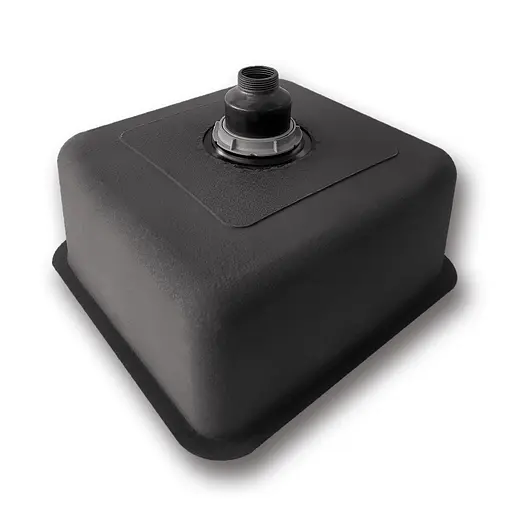 Чорна мийка для кухні з нержавійки 45 см в стільницю Nett NB-4643 - фото 7