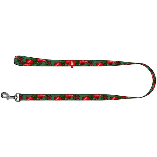 Повідець для собак Waudog Nylon нейлоновий, малюнок "Гранати", S - фото 2