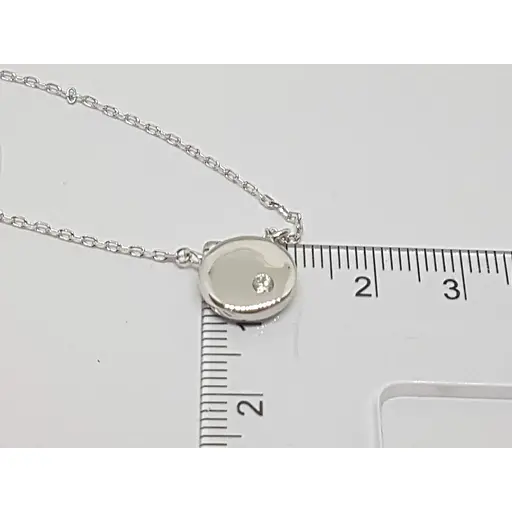 Срібне кольє Подіум з фіанітом. CN1403 - фото 6