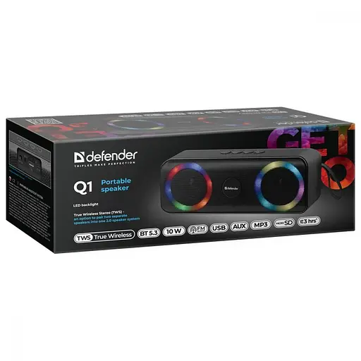Портативная колонка Defender Q1 Black (65301) - фото 4