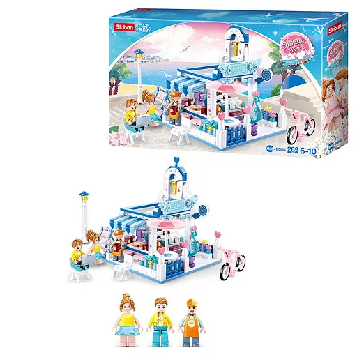 Конструктор дитячий SLUBAN Кафе, M38-B0866, 289 деталей, фігурки персонажів