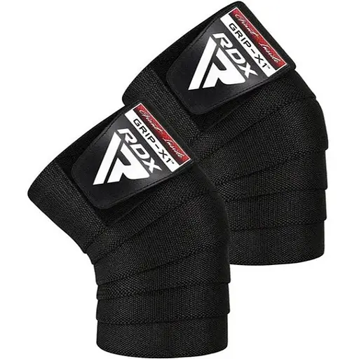 Бинти на коліна RDX K1 GYM Knee Wraps Full Black (WAH-K1FB) - фото 1
