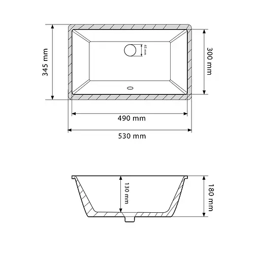 Умивальник VBI Sorrento white врізний VBI-018037, Білий - фото 2