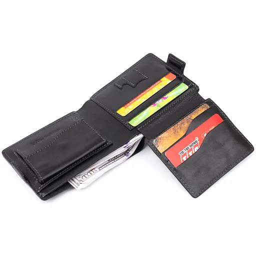 Мужской кожаный кошелек Grande Pelle 9х11.5х3 см acs0015038 - фото 6