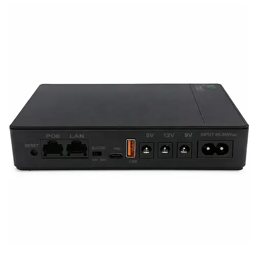 UPS ДБЖ безперебійне живлення для роутера, терміналу ONU, DC 5/9/12V, USB Type-C, Voltronic DC18W 10400mAh - фото 1