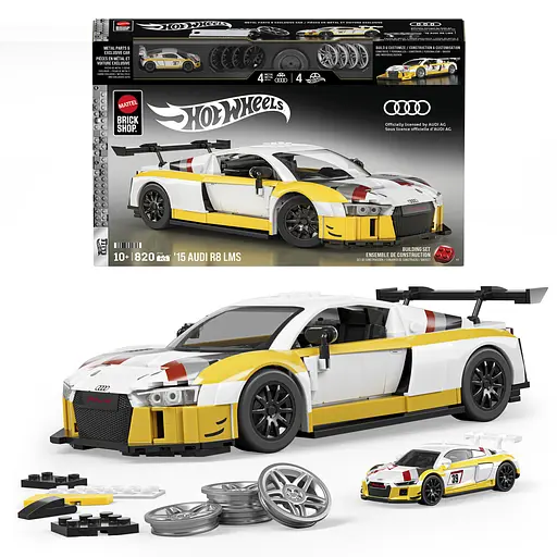 Колекційна машинка-конструктор Hot Wheels Mattel Brick Shop Elite Audi R8 LMS 2015 (JFT18) - фото 5