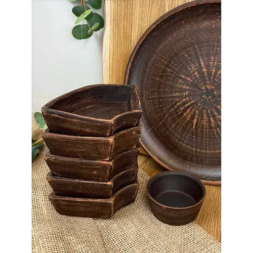 Менажниця керамічна (глиняна) Гладка 30 см  - фото 4