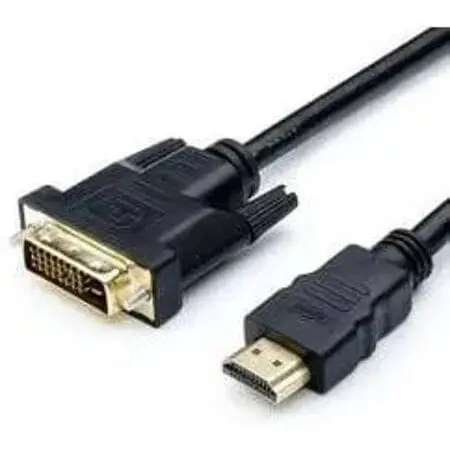 Кабель Atcom Dvi-HDMI 2 ferite 24pin/24pin пакет длина 3 м черный