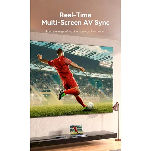 Сплітер Vention 4K 1x8 HDMI Splitter Black Aluminum Alloy Type EU Standard - фото 8