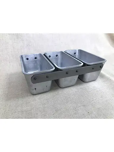 Форма хлібна на 3 секції для випічки маленьких буханців хліба та кексів Л12 алюмінієва, Хлібпром Сірий 81360 - фото 6