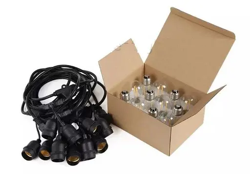 Вулична гірлянда з ретро лампами LED Edison 15 шт, 24V, 10 метрів - фото 5