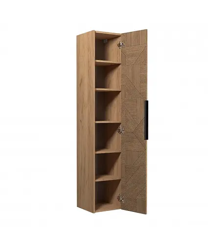 Пенал Мойдодир підвісний Cubic П-33-А дуб обпалений - фото 2