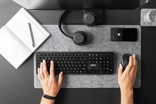 Комплект клавіатура та миша 2E MK420 WL, EN/UK/RU, чорний - фото 2