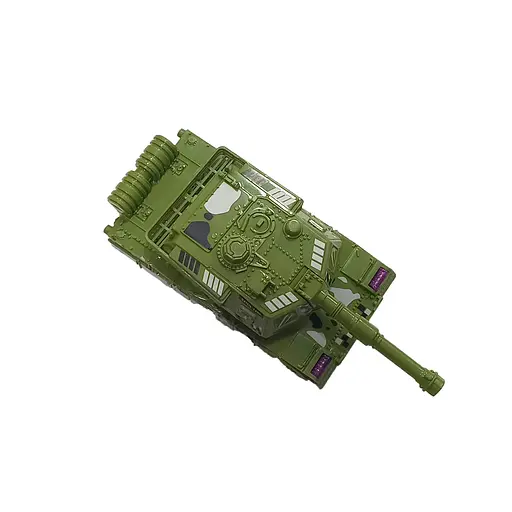 Танк JW 567-067 инерционный, подвижные элементы, масштаб 1:32, в пакете (6975988110604) Зеленый - фото 1