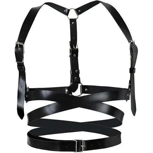 Кожаная портупея Art of Sex - Melani Leather harness, Черная XS-M