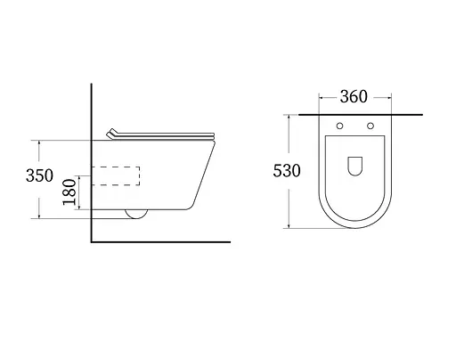Унитаз подвесной ASIGNATURA Rimless Simple Bend (37832805) - фото 2