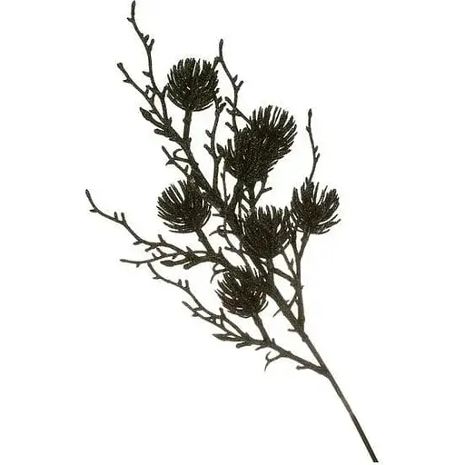 Декоративная ветка 51 см Искусственные материалы для декора и флористики Черная - фото 1