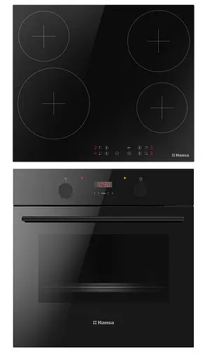 Комплект Hansa духовка электрическая + поверхность стеклокерамическая черный - фото 4