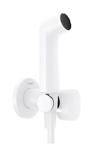 Набір гігієнічного душу (запірний вентиль) Hansgrohe S EcoSmart+ на змішану воду MattWhite 29232700, Білий матовий - фото 1