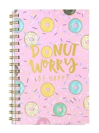 Зошит, А5, на спіралі з тисненням фольгою, 100 аркушів, матова ламінація, 4055