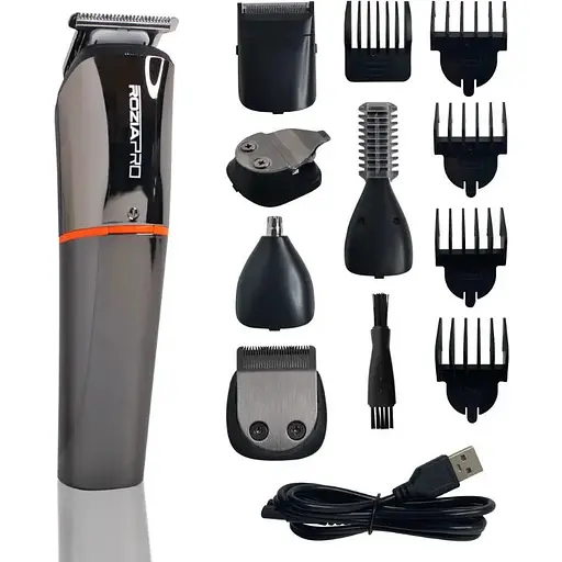 Універсальний чоловічий мультитример для бороди вусів носа та тіла Rozia HQ-5952 6 в 1 - фото 1