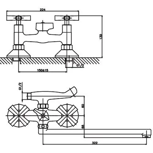 Змішувач для ванни Haiba SENTOSA 006 HB0358 - фото 2