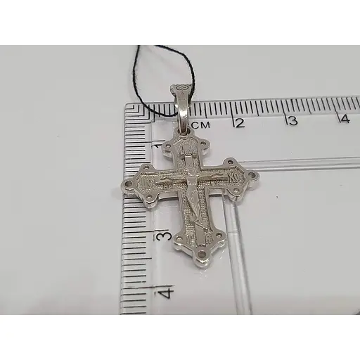 Серебряный крест Харьковская ювелирная фабрика Распятие Христа. 3525-РПЛ - фото 4