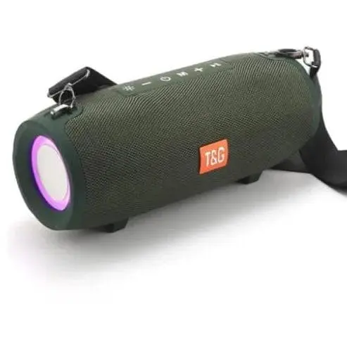 Портативна Bluetooth колонка T&G TG-322 бездротова переносна колонка з вологозахистом Зелений - фото 1