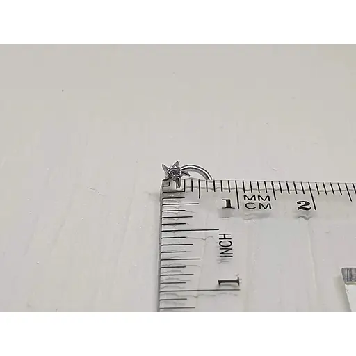 Срібна сережка-пірсинг Астор в ніс. 8182441Р - фото 3