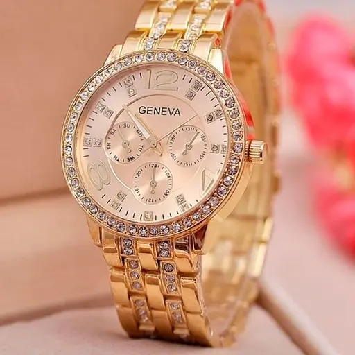 Наручний годинник жіночий Geneva Gold Золотий (195) - фото 2